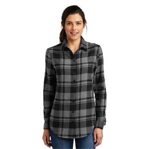 Port Authority Women's Plaid Flannel Tunic .